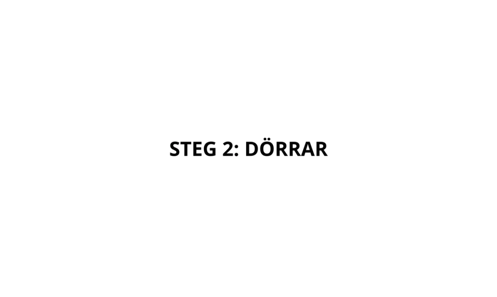 Montering dörrar