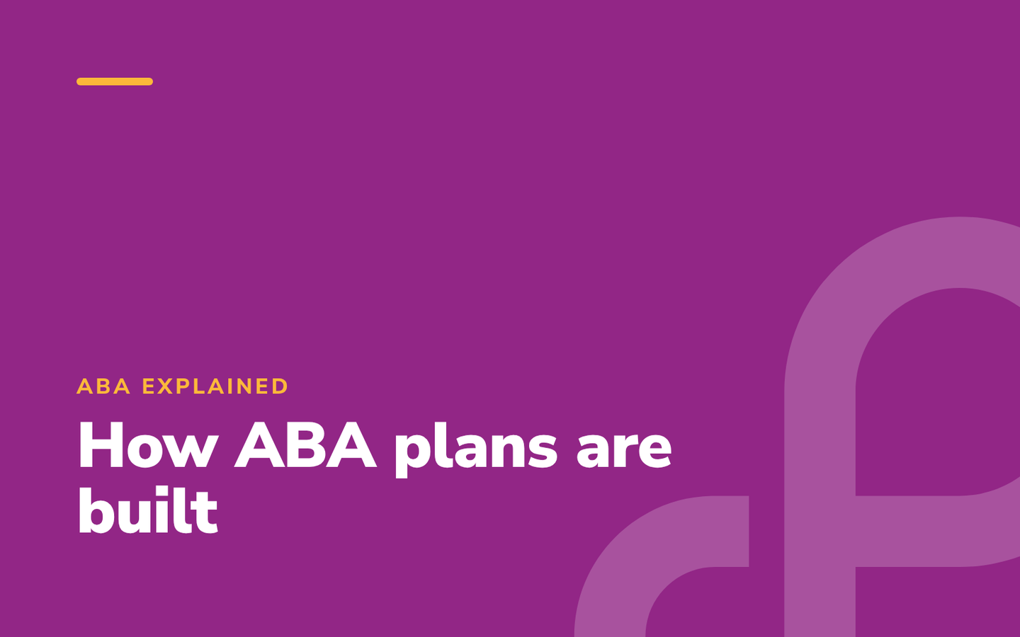ABA Therapy Plans