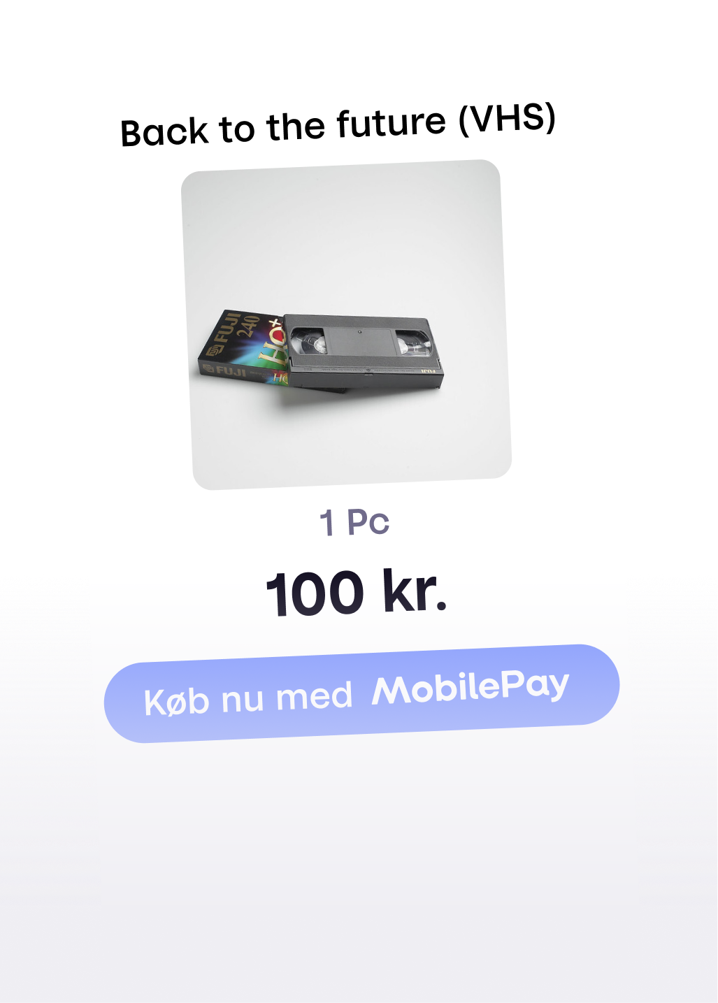 a back to the future vhs for 100 kr