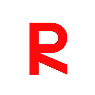 Red capital letter R.