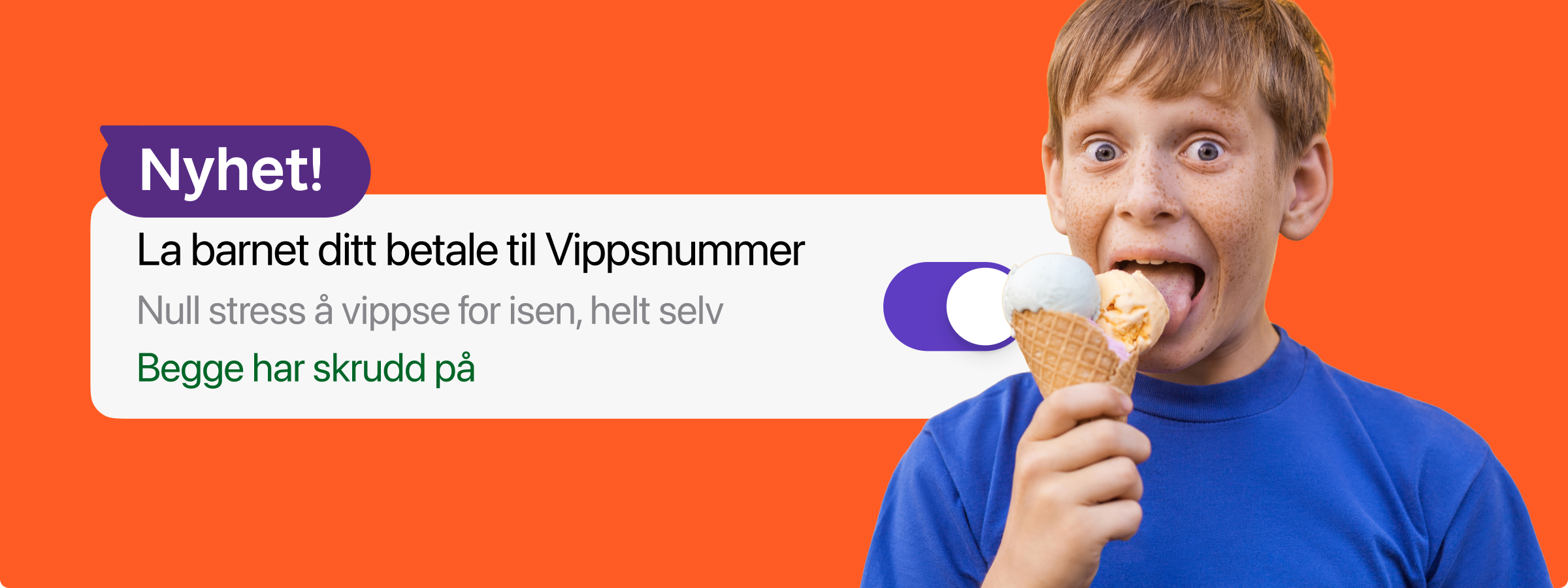 a boy in a blue shirt is eating an ice cream cone
