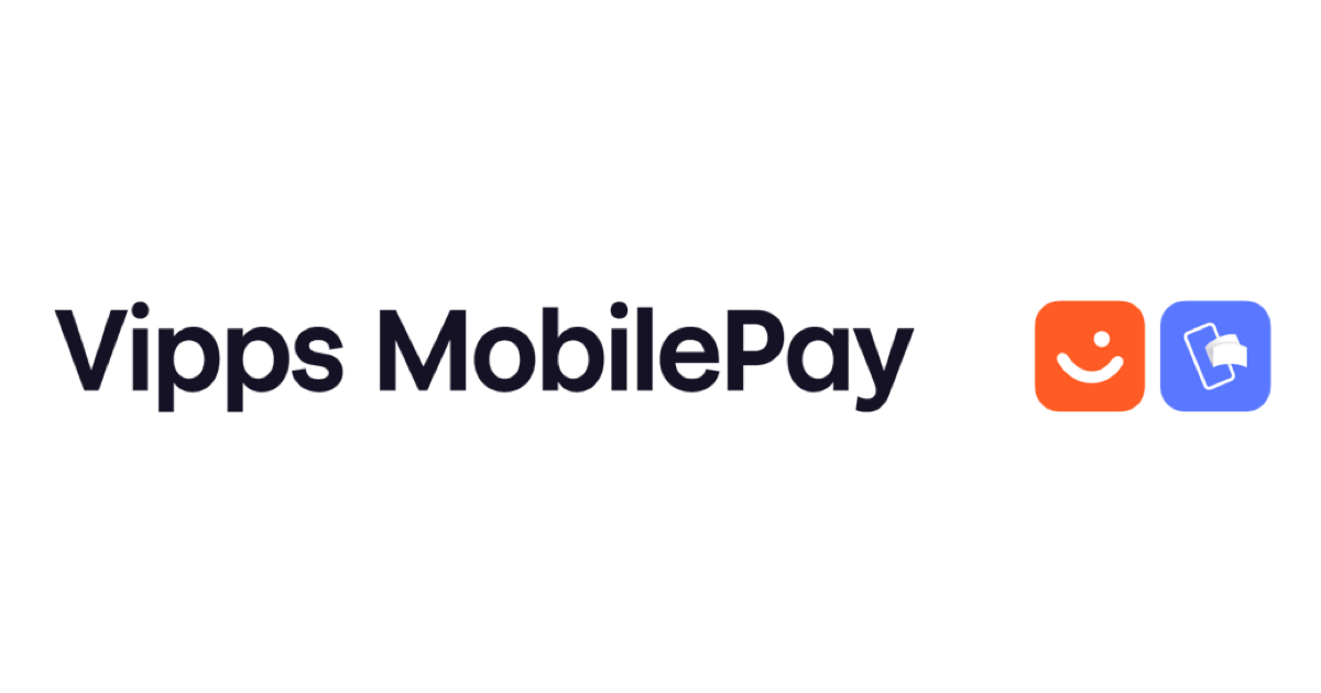 Vipps MobilePay logo with app icons for a smiling face and mobile payment.