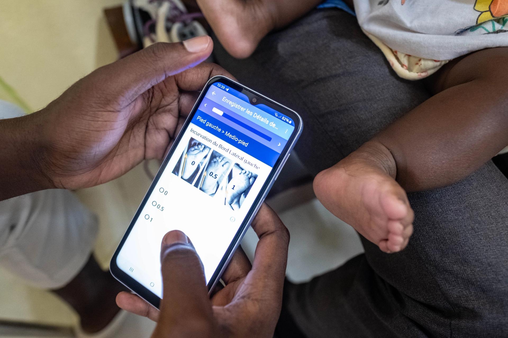 The CAST app in use by a healthcare worker