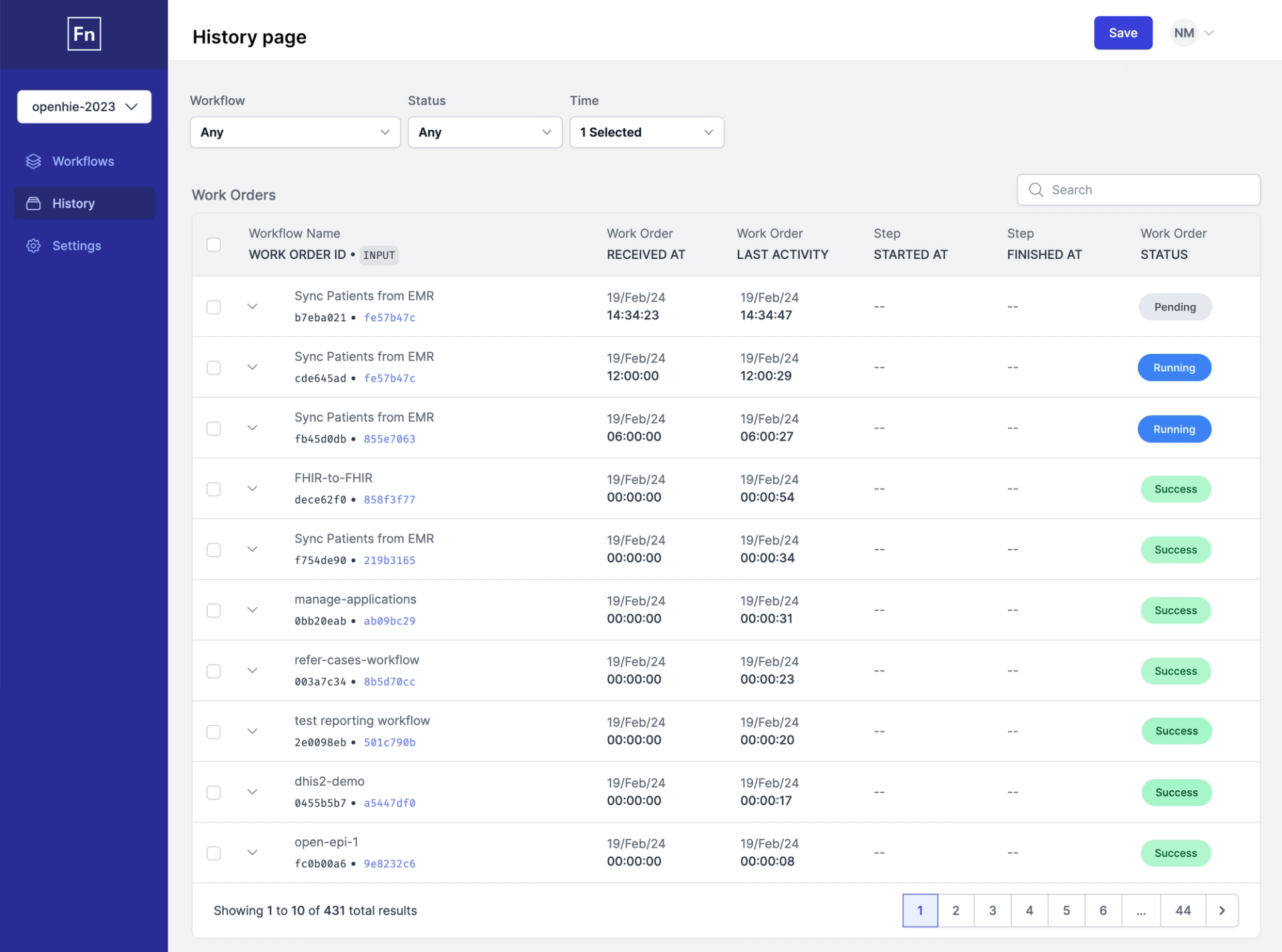 Audit, search, reprocess, and manage workflow runs at scale