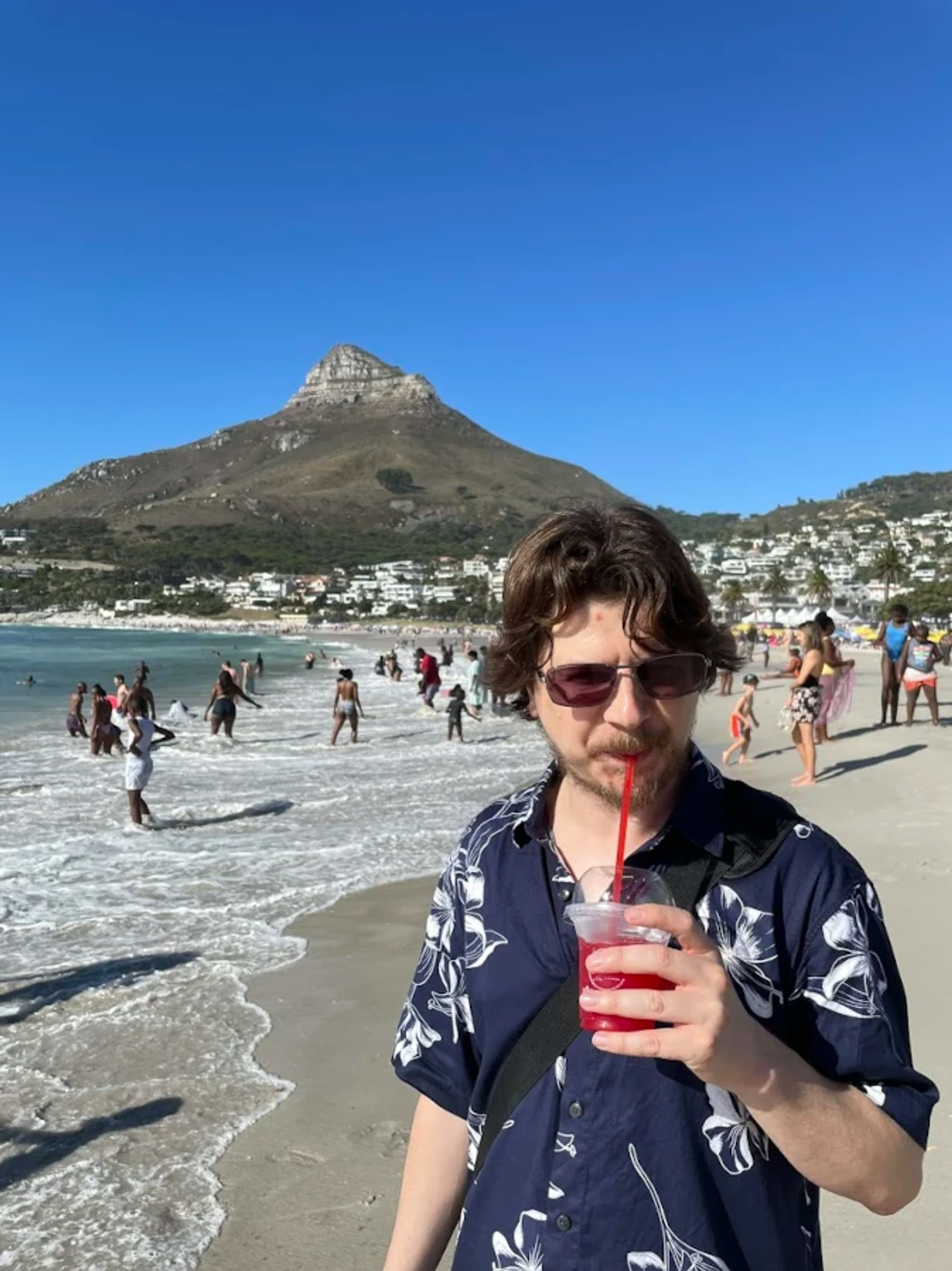 An OpenHuman at Camps Bay Beach