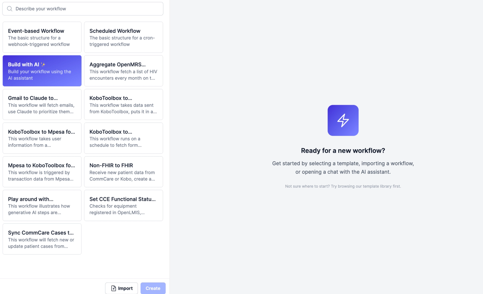 Starting a new workflow has never been easier