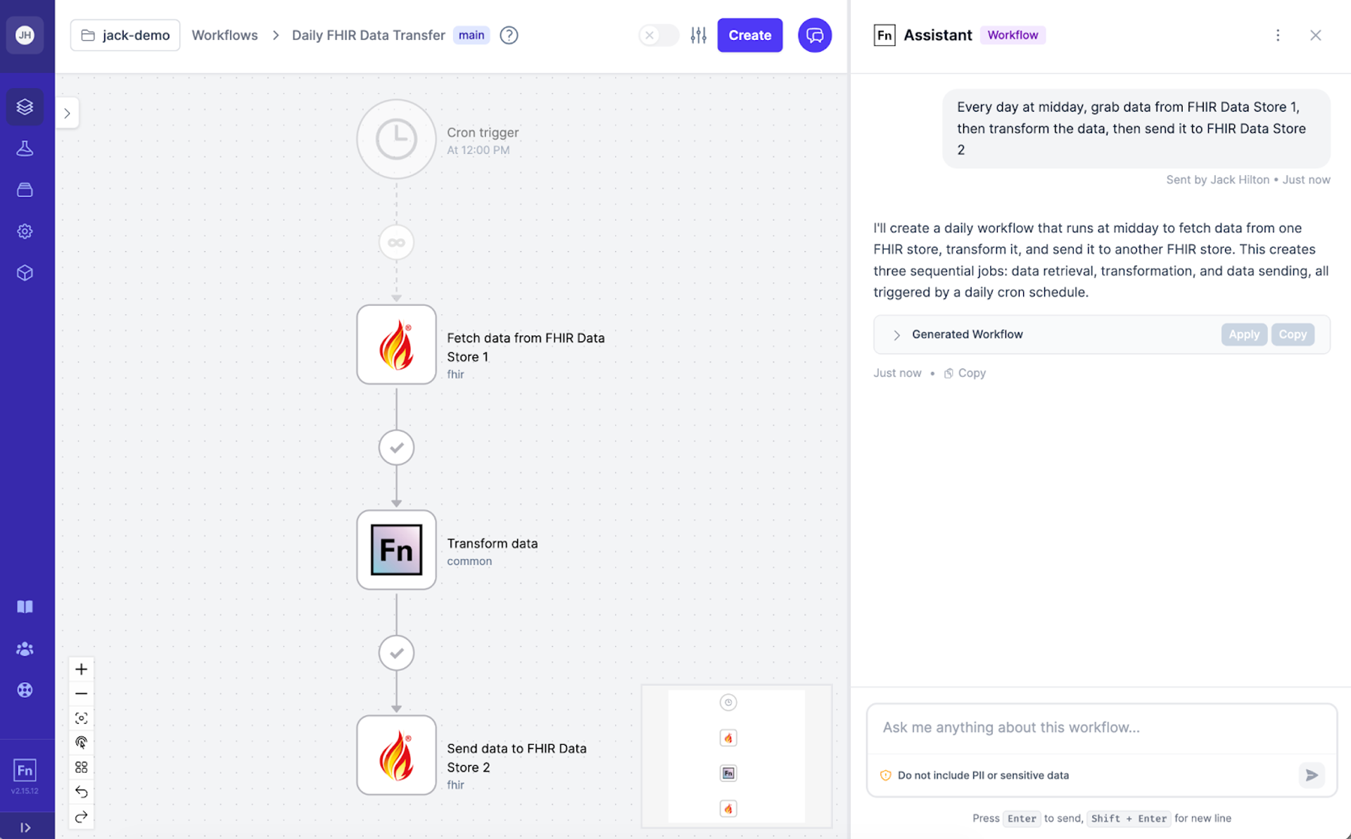 FHIR to FHIR workflow