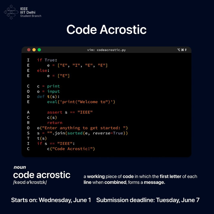 Code Acrostic