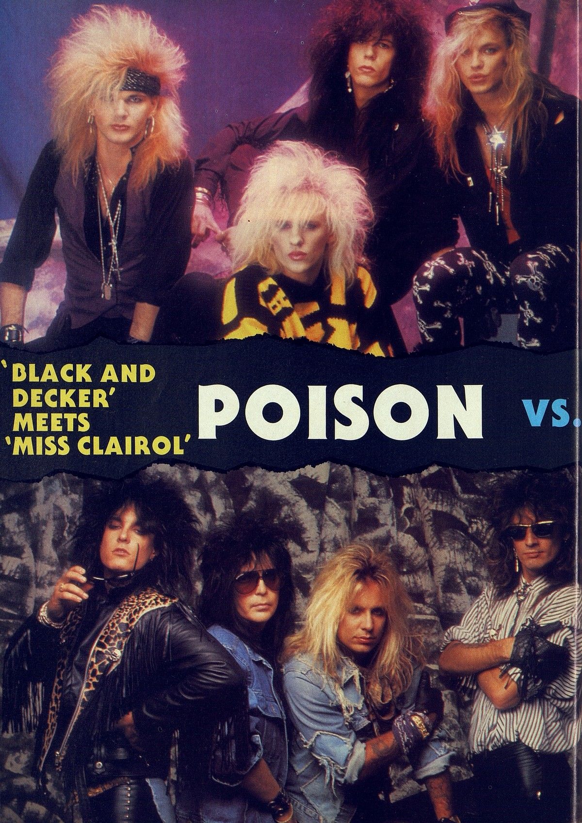 CREEM BLACK AND DECKER MEETS MISS CLAIROL POISON vs MOTLEY CRUE