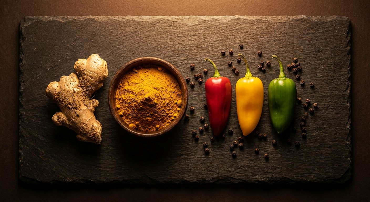 Kenyan farmers sorting pepper, turmeric, and ginger for export