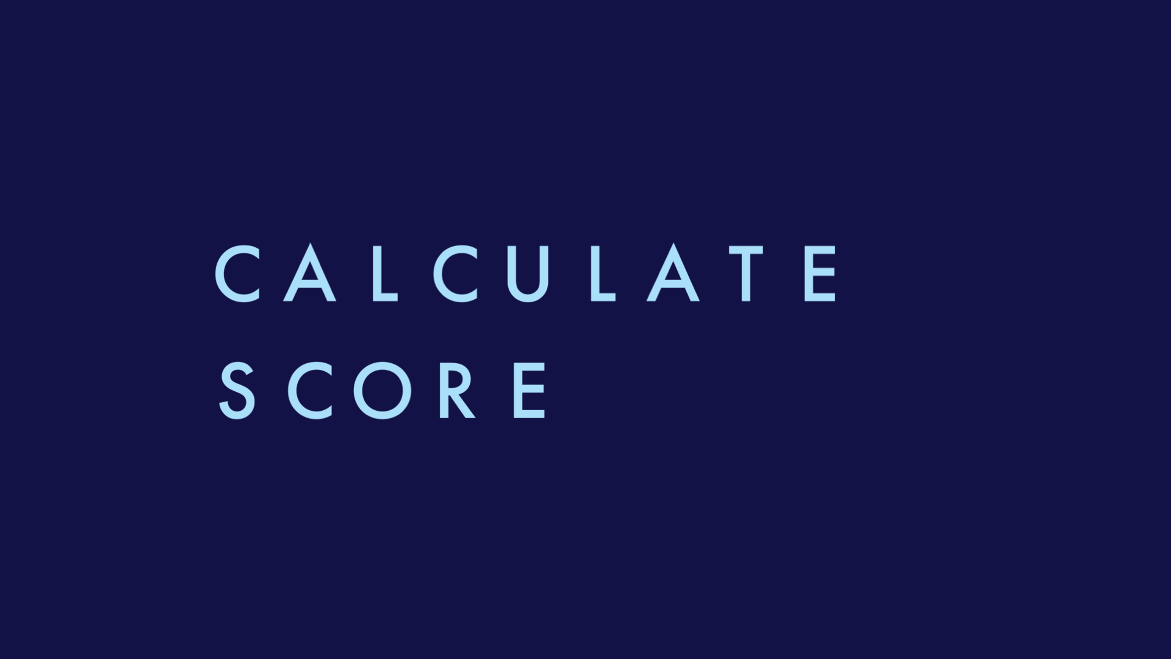 calculate score