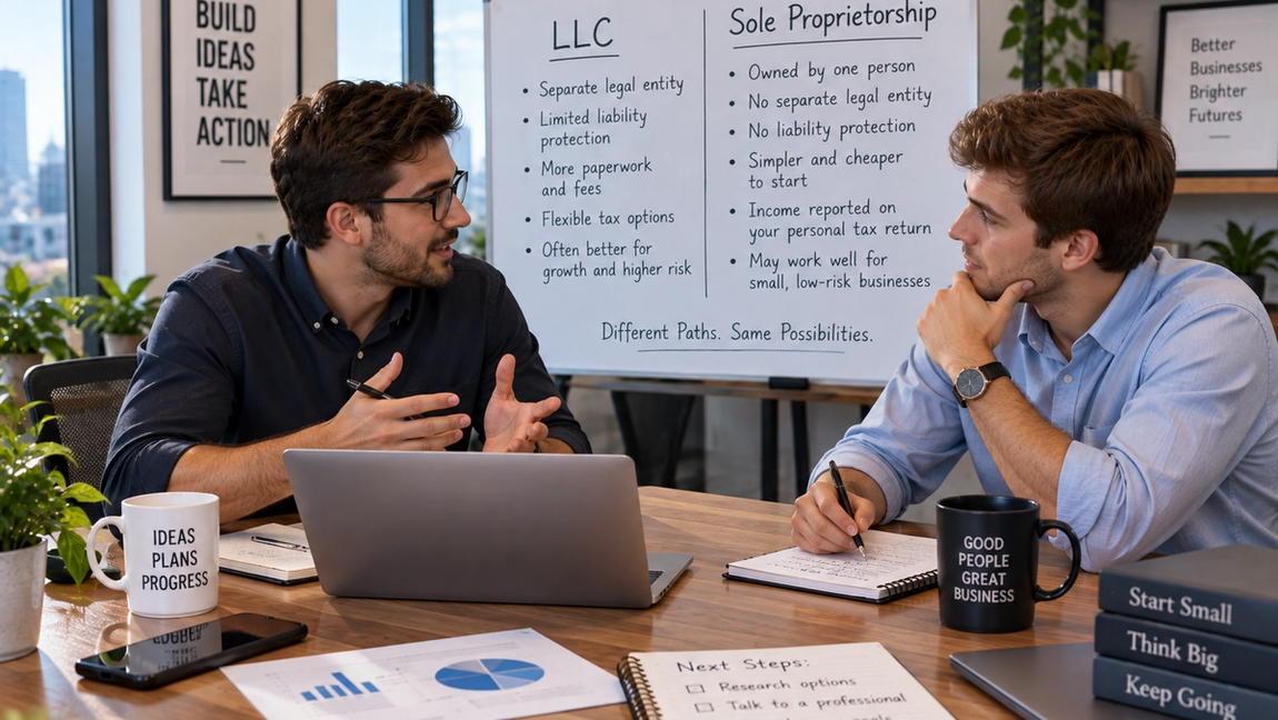 The Difference Between an LLC and a Sole Proprietorship