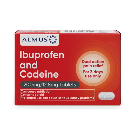 Ibuprofen & Codeine 200mg/12.8mg Tablets