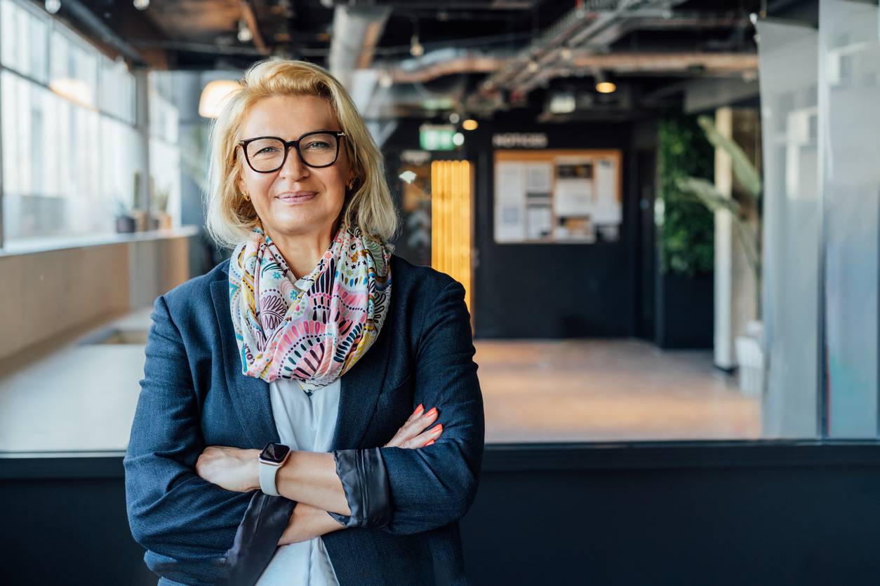 Woman in office