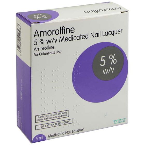 Amorolfine 5% Nail Lacquer For Fungal Nail Infections
