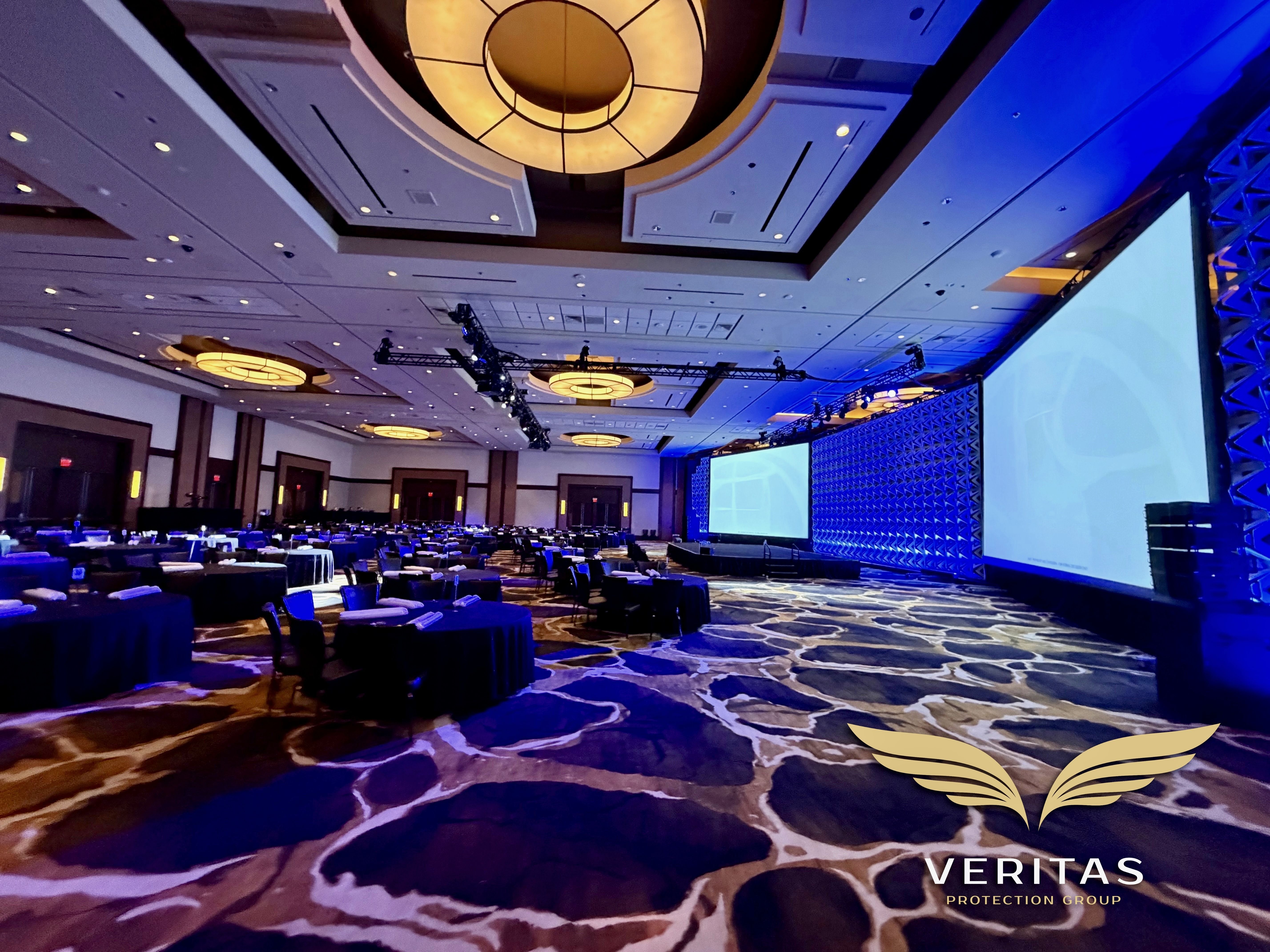 Guests arriving at an upscale evening event