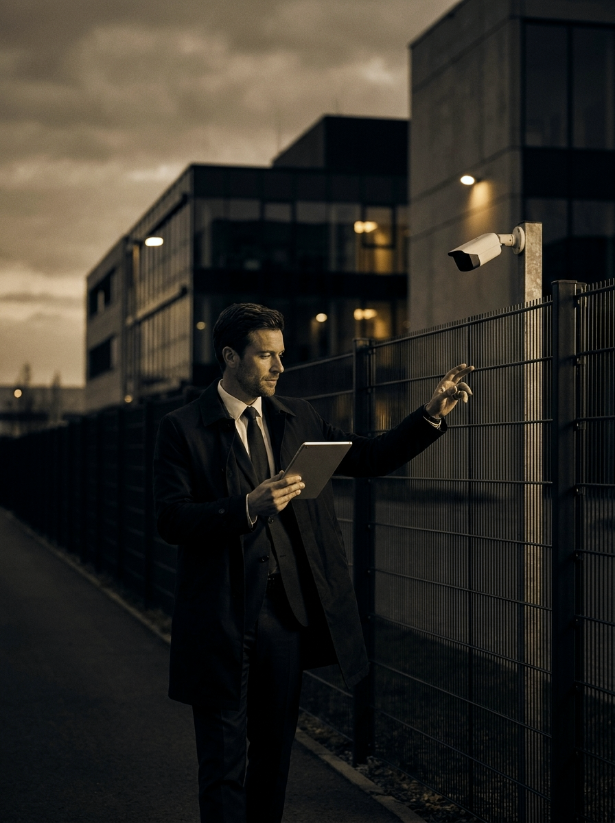 Consultant assessing a facility