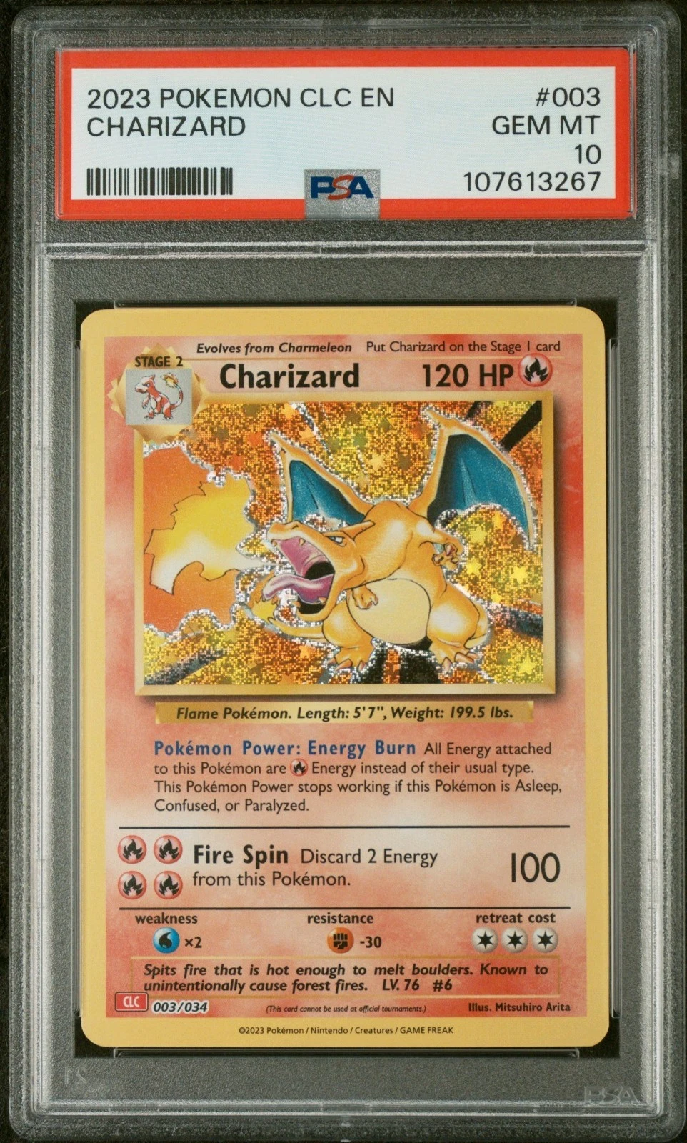 PSA 10 Charizard 003/034 Pokemon Classic Collection CLC 2023 Mint English Card