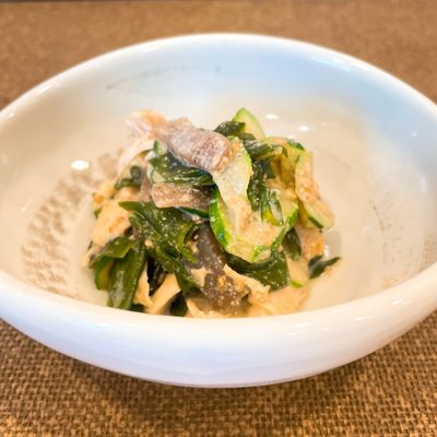 鶏ときゅうりのごま酢和え
