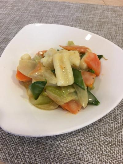 イカの白湯炒め