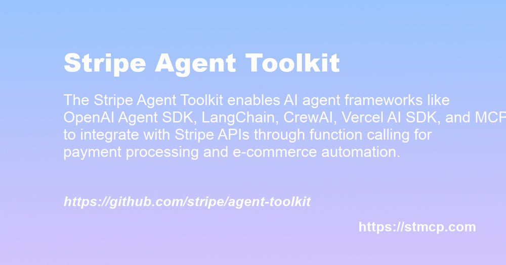 Open Graph image for Stripe Agent Toolkit