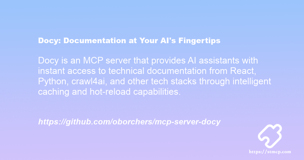 Open Graph image for Docy: Documentation at Your AI's Fingertips
