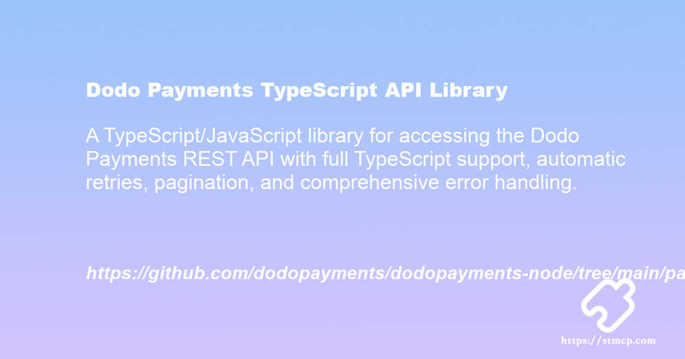 Open Graph image for Dodo Payments TypeScript API Library