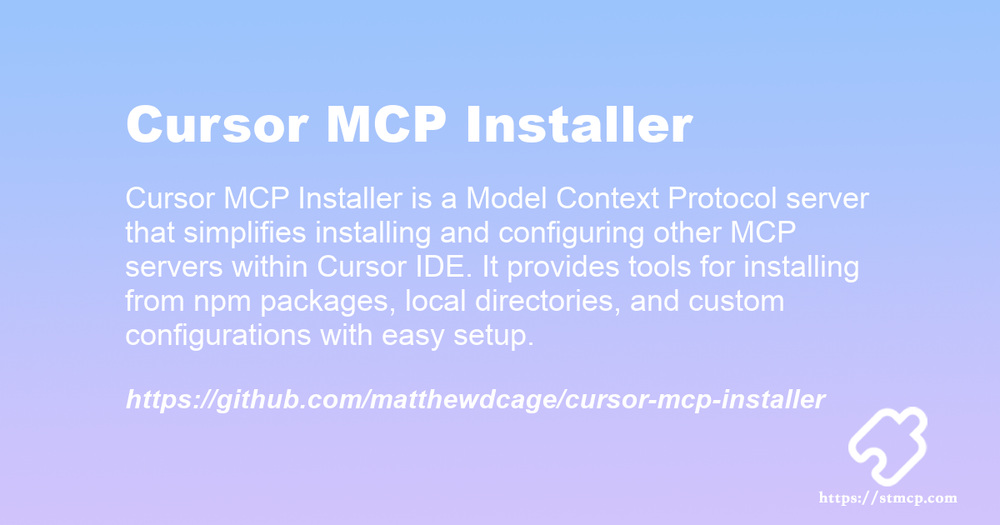 Open Graph image for Cursor MCP Installer