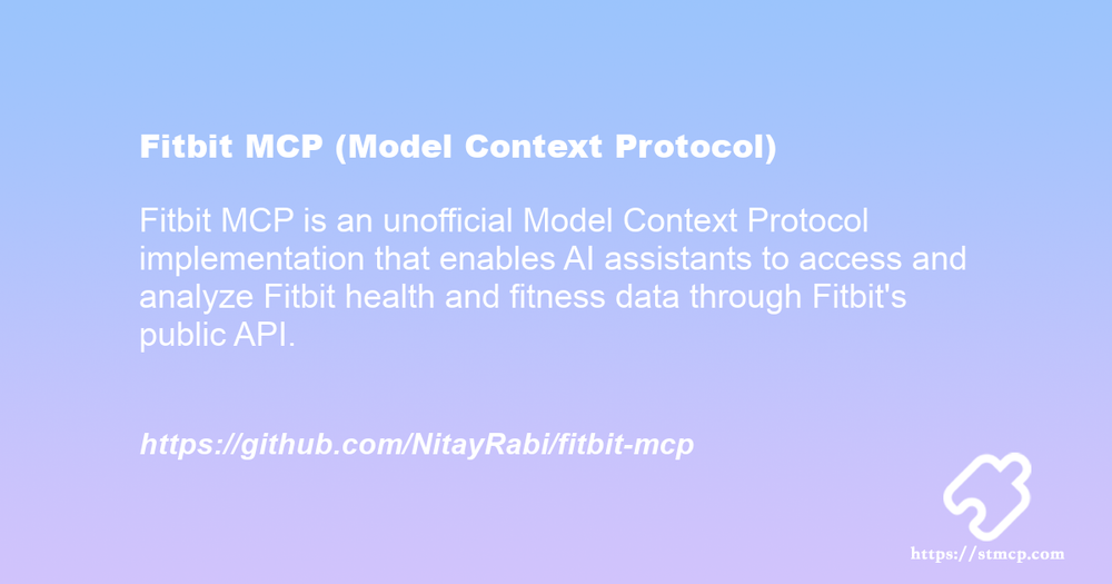 Open Graph image for Fitbit MCP (Model Context Protocol)