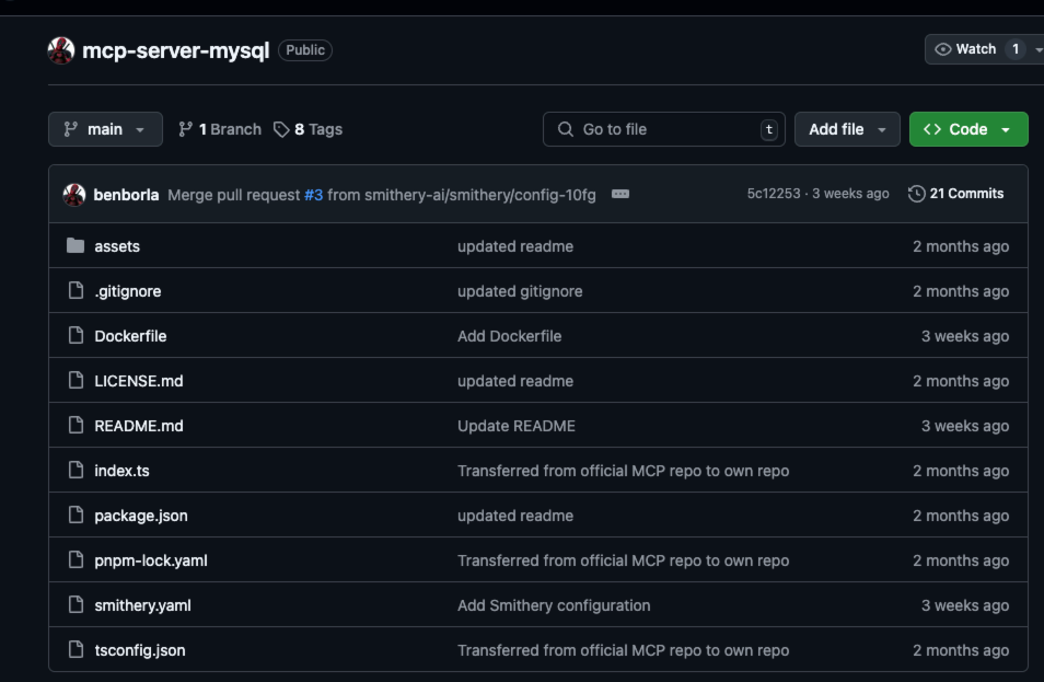 MCP Server for MySQL