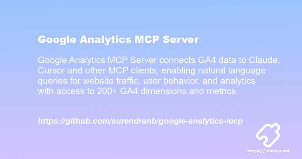 Open Graph image for Google Analytics MCP Server