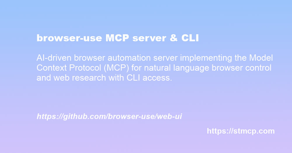 Open Graph image for browser-use MCP server & CLI