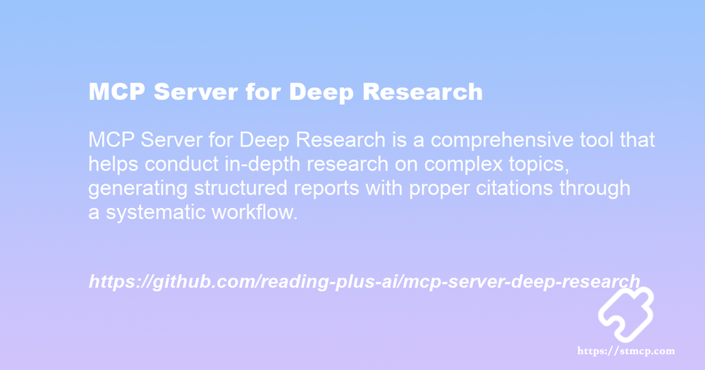 Open Graph image for MCP Server for Deep Research