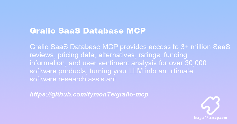 Open Graph image for Gralio SaaS Database MCP