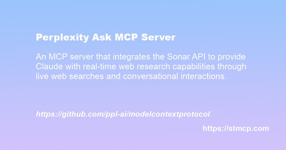 Open Graph image for Perplexity Ask MCP Server