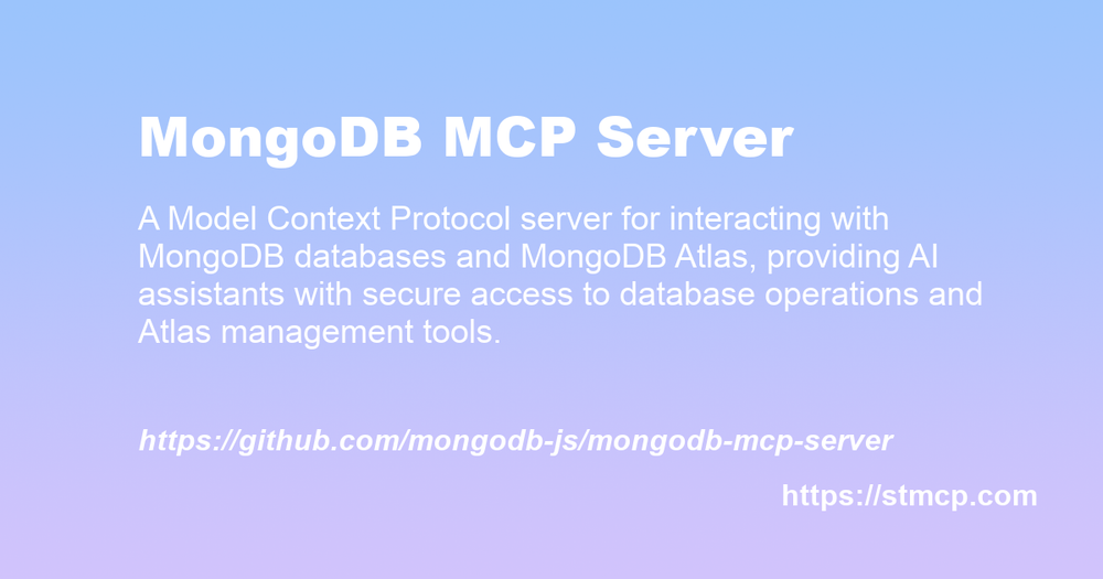 Open Graph image for MongoDB MCP Server