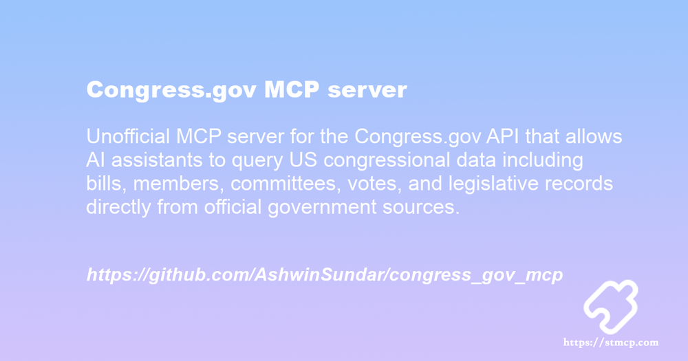Open Graph image for Congress.gov MCP server