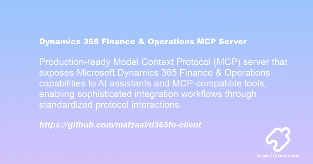 Open Graph image for Dynamics 365 Finance & Operations MCP Server
