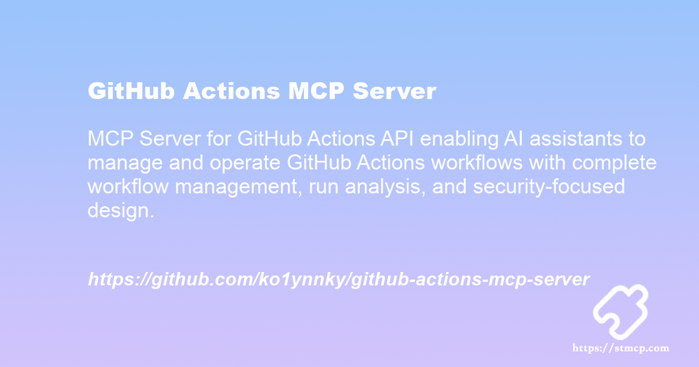 Open Graph image for GitHub Actions MCP Server