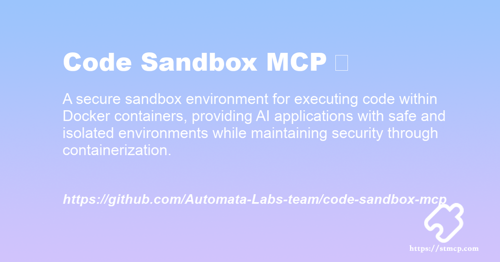Open Graph image for Code Sandbox MCP 🐳