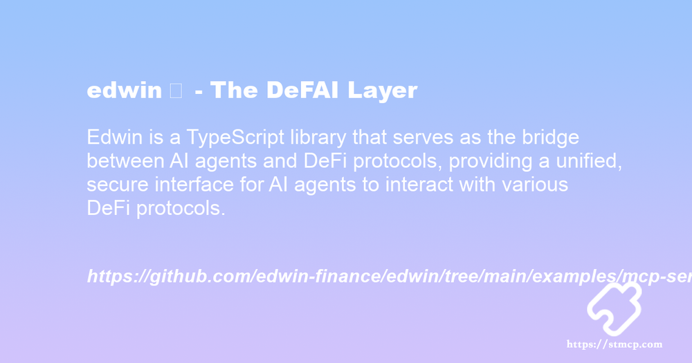 Open Graph image for edwin 🦉 - The DeFAI Layer