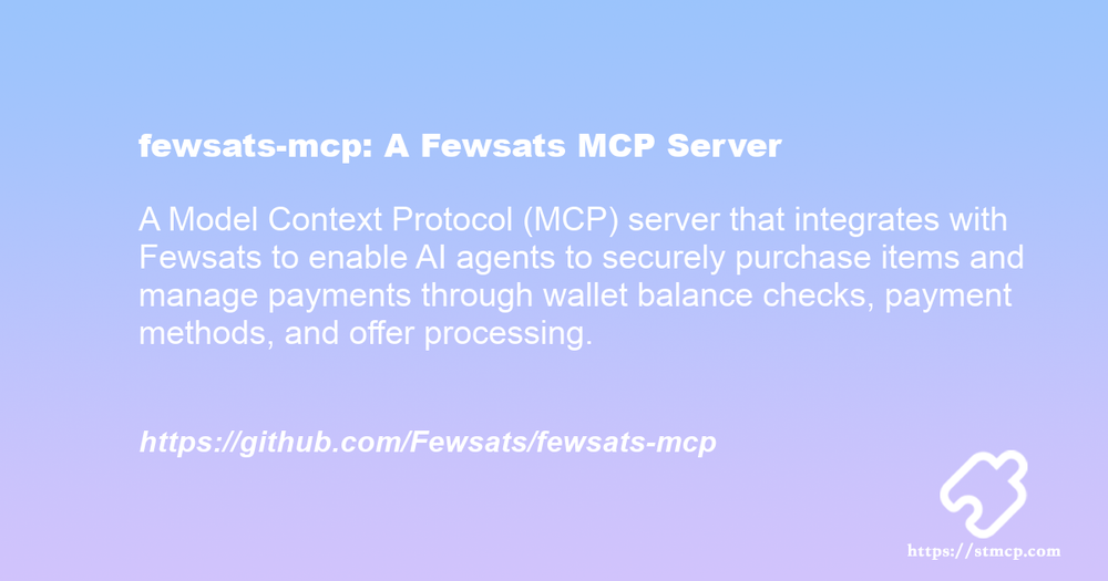 Open Graph image for fewsats-mcp: A Fewsats MCP Server