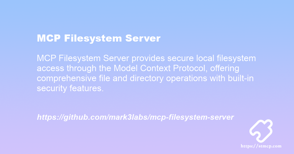Open Graph image for MCP Filesystem Server