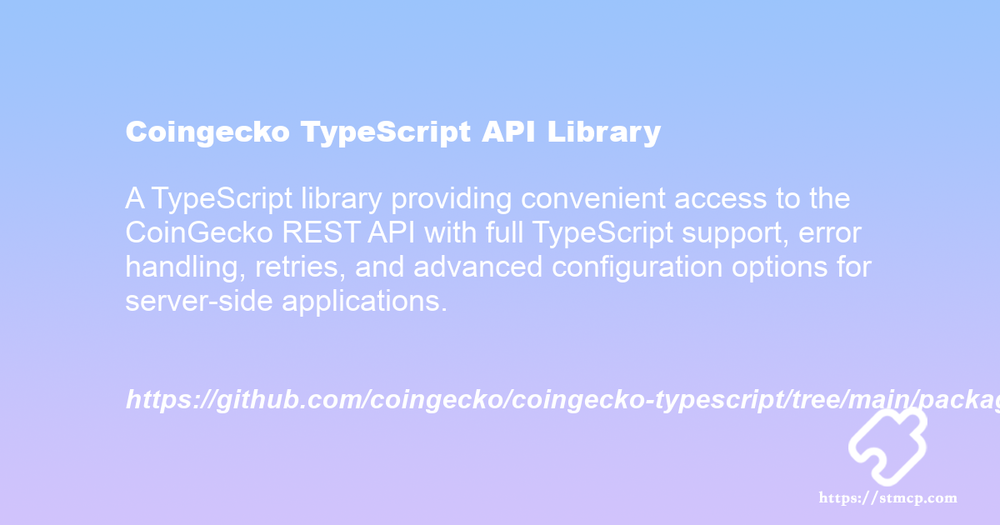 Open Graph image for Coingecko TypeScript API Library