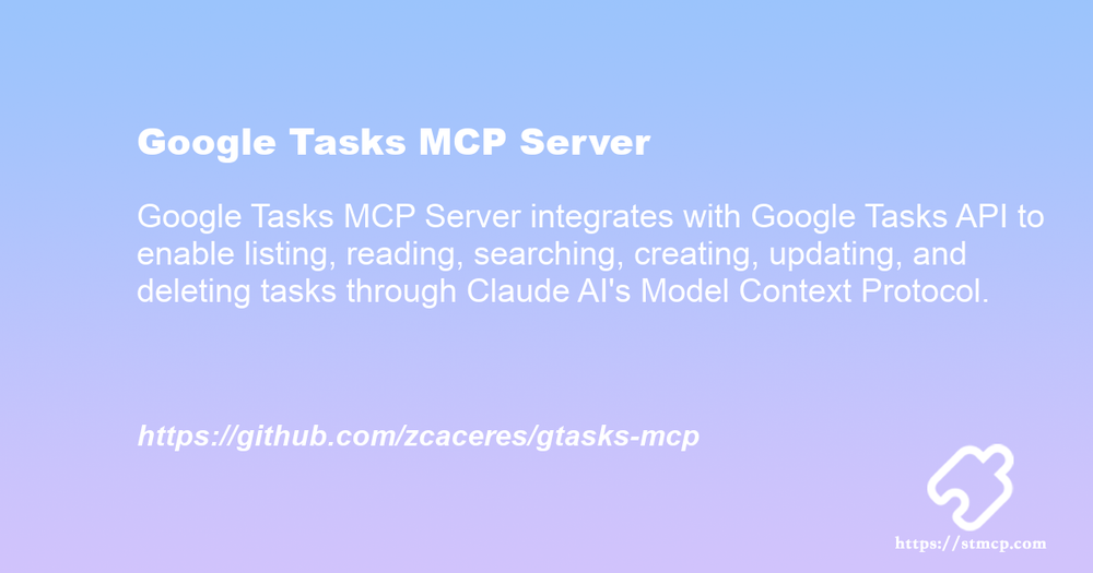 Open Graph image for Google Tasks MCP Server