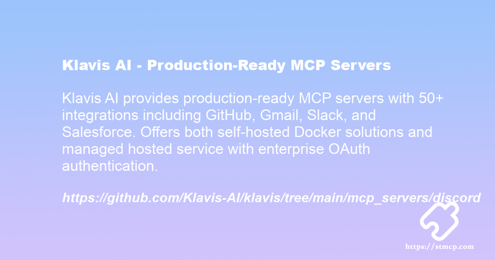 Open Graph image for Klavis AI - Production-Ready MCP Servers