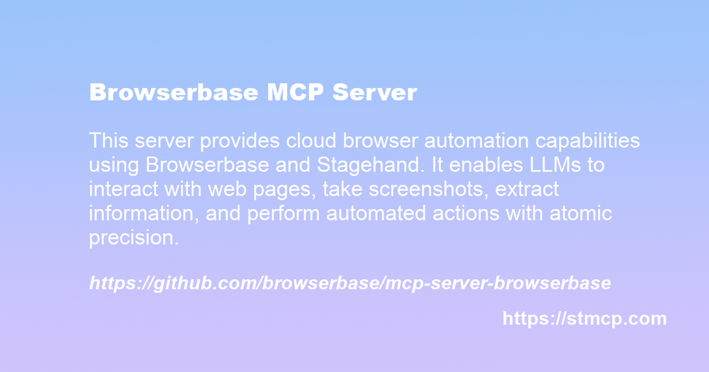 Open Graph image for Browserbase MCP Server