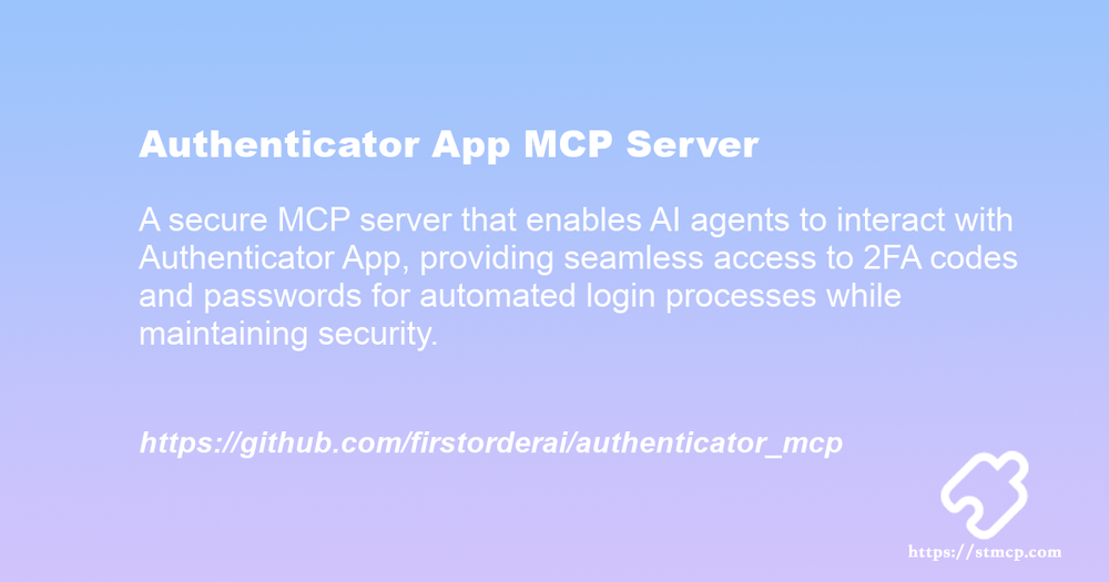 Open Graph image for Authenticator App MCP Server