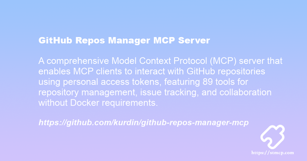 Open Graph image for GitHub Repos Manager MCP Server
