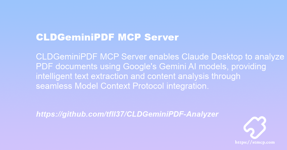 Open Graph image for CLDGeminiPDF MCP Server